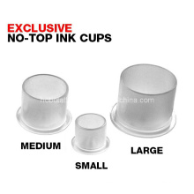 Tazas de tinta de tatuaje de plástico con base